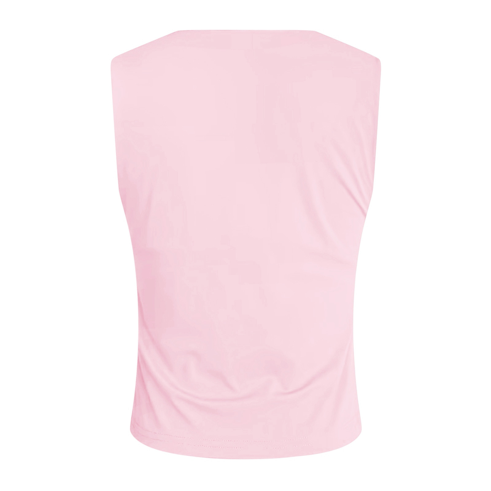 thumbnail image 5 of Camiseta sin mangas de verano ajustada para mujer: sin mangas, color liso, poliéster transpirable, corte ajustado, versátil para combinar con pantalones cortos o faldas., 5 of 5